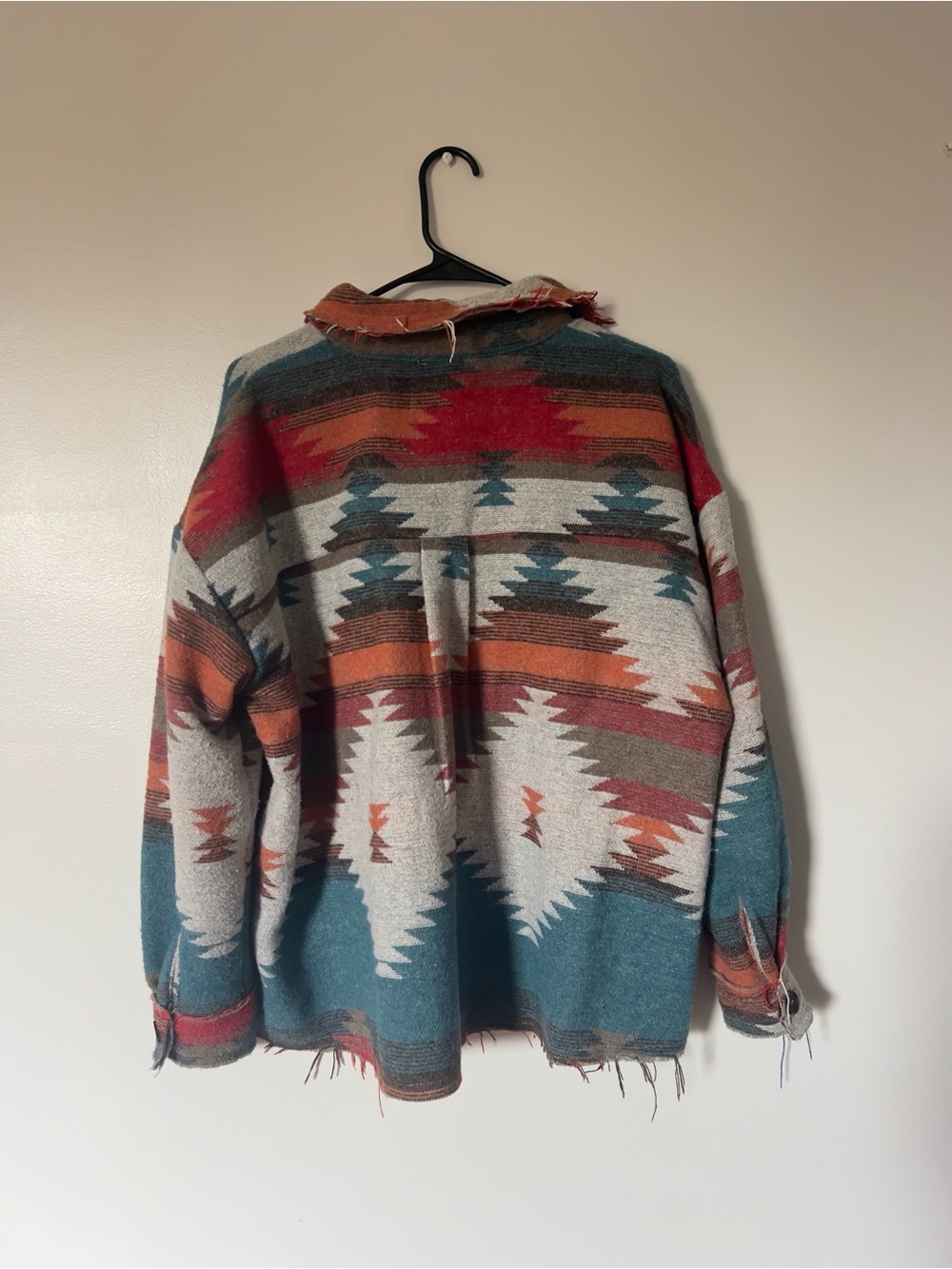 Aztec-Pattern Button-Front Jacket - Picture 3 of 4